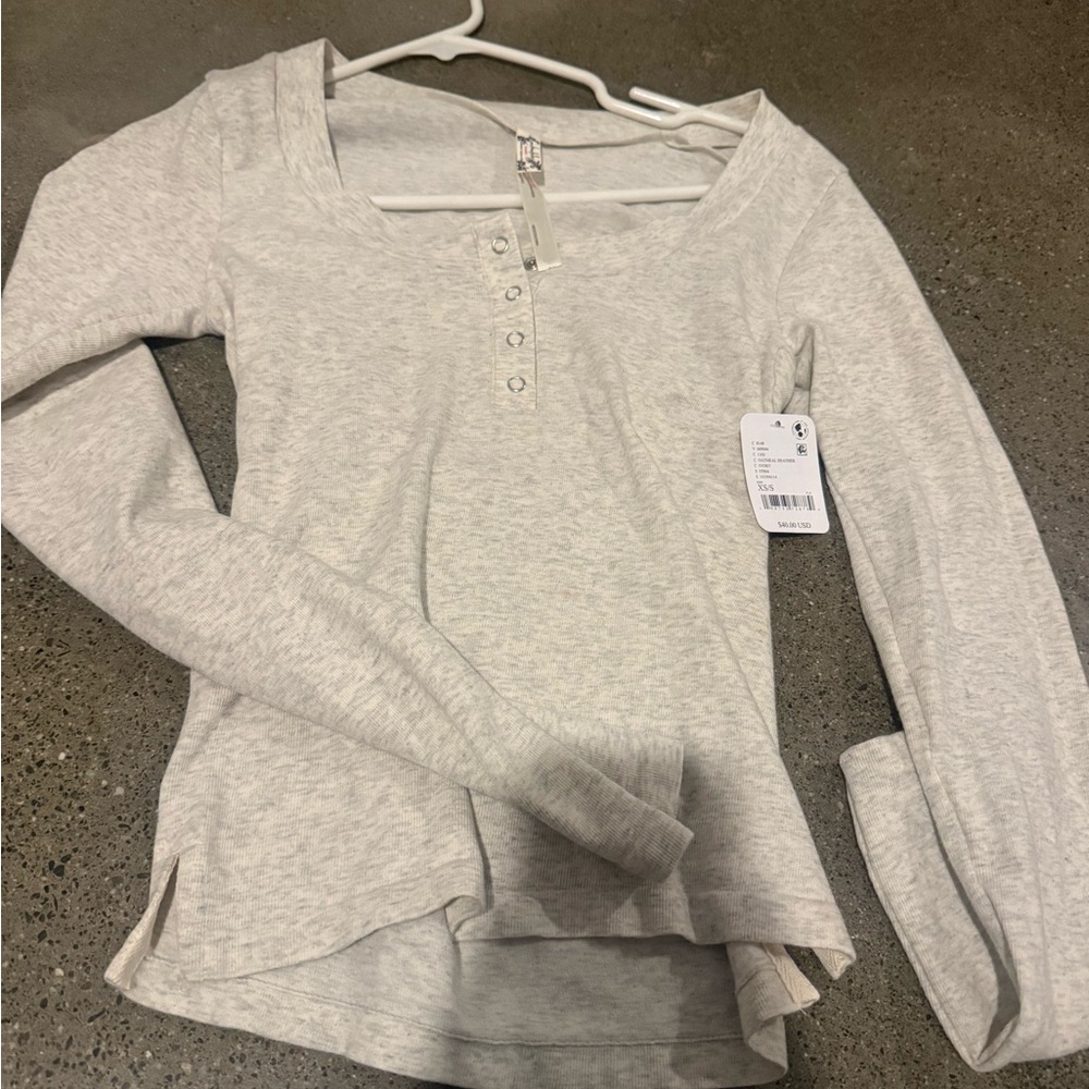 Light Gray Long Sleeve Women's Top free people